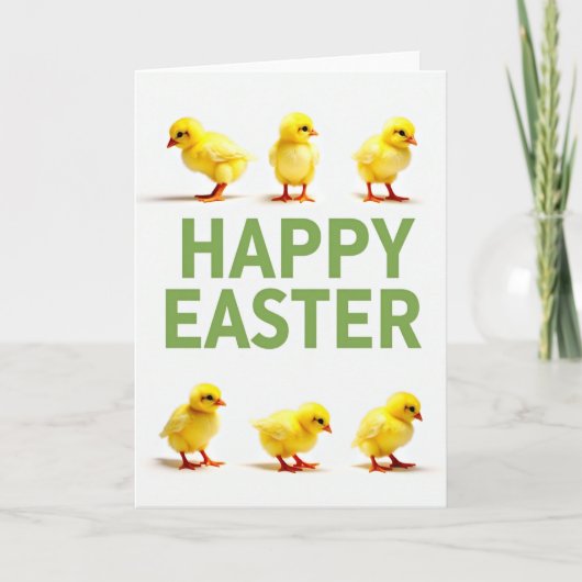 Carte Happy Easter Chicks Photo Card (Devant)