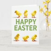 Carte Happy Easter Chicks Photo Card (Fleur jaune)