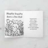 Carte Happy Easter Coloring Page Personalized (Intérieur)
