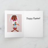 Carte Happy Easter Dachshund Folded Greeting Card (Intérieur)