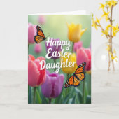 Carte Happy Easter Daughter Art Card (Fleur jaune)
