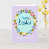 Carte Happy Easter Daughter Son Card (Fleur jaune)
