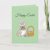 Carte Happy Easter, dog (Devant)