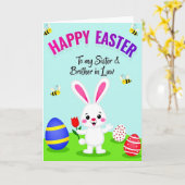 Carte Happy Easter Family Card (Fleur jaune)