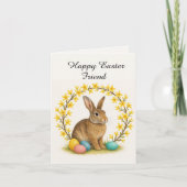 Carte Happy Easter Friend Folded Greeting Card (Devant)