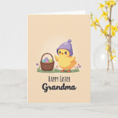 Carte Happy Easter Grandma Greeting Card (Fleur jaune)