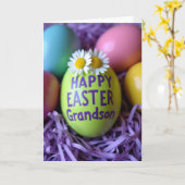 Carte Happy Easter Grandson Gift Card (Fleur jaune)