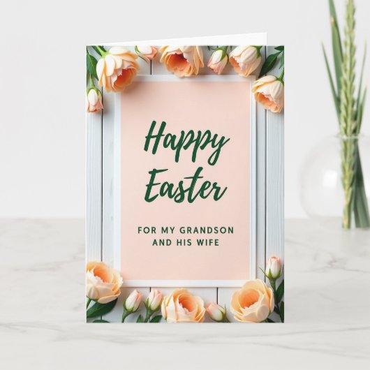 Carte Happy Easter Grandson Wife Card (Devant)