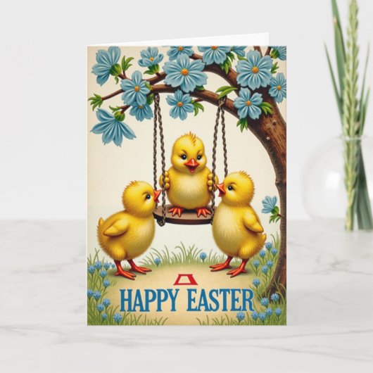 Carte Happy Easter Hatchling Scene Card (Devant)