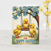Carte Happy Easter Hatchling Scene Card (Fleur jaune)