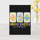 Carte Happy Easter Just A Little Egg-stra Funny Eggs Kid (Fleur jaune)