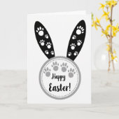 Carte Happy Easter Paw Prints Card (Fleur jaune)