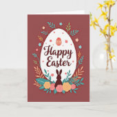 Carte Happy Easter Season Greetings Card (Fleur jaune)