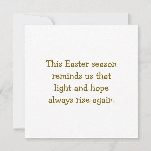 Carte Happy Easter Season Well Wishes Good Friday Messag (Dos)