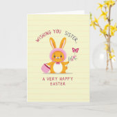 Carte Happy Easter Sister Greeting Card (Fleur jaune)