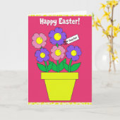 Carte Happy Easter Teacher Flower Card (Fleur jaune)