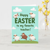 Carte Happy Easter Teacher Spring Card (Fleur jaune)