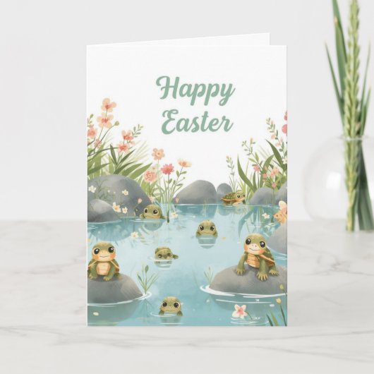 Carte Happy easter turtles (Devant)