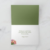 Carte Happy Easter Watercolor Bunny Card | Tulips (Intérieur)