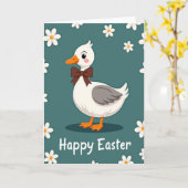 Carte Happy Easter Waterfowl Friend Card (Fleur jaune)