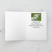 Carte Happy Easter wishes with Lamb of God  (Intérieur)