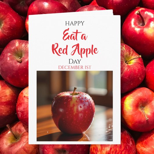 Carte Happy Eat a Red Apple Day! Dec 1st