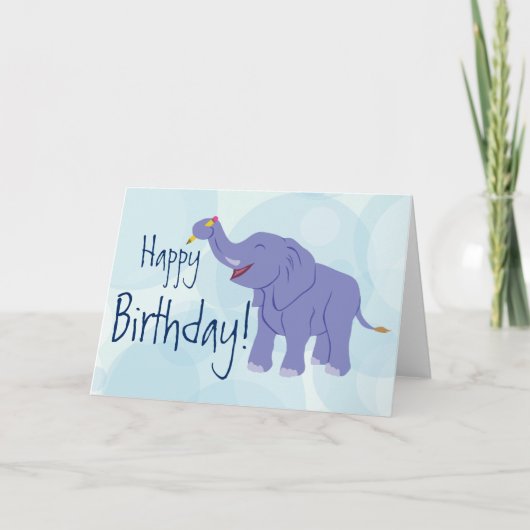 Carte Happy Elephant (Personnaliser) (Devant)