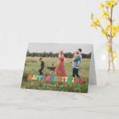 Carte Happy Everything Fun Retro 60s Photo (Fleur jaune)