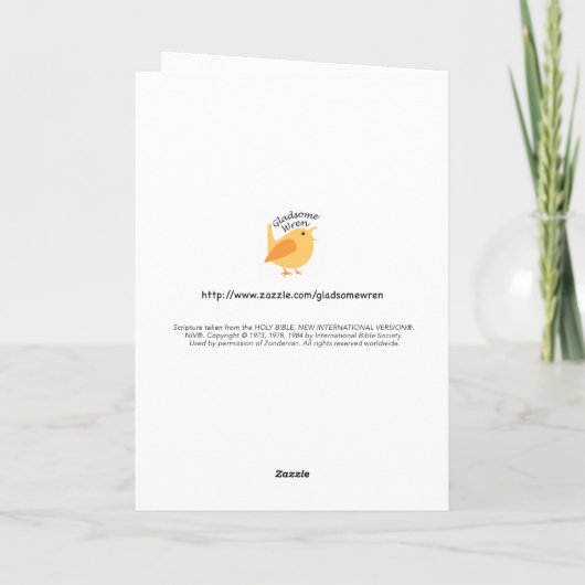Carte Happy Face Man with Scripture, Custom (Dos)