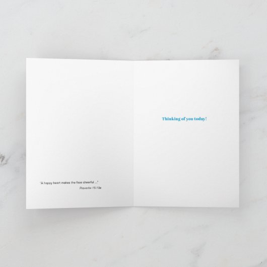 Carte Happy Face Man with Scripture, Custom (Intérieur)