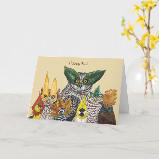 Carte Happy Fall (Fleur jaune)