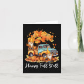 Carte Happy Fall Y'all Gnome Citrouille Camion Thanksgiv (Devant)