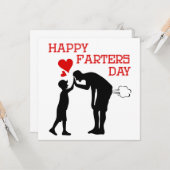 Carte Happy Farters Day High Five Love Hearts Pères (Devant/Arrière en situation)
