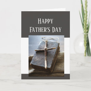 Carte Happy Father's Day Bible Cross Love Respect 