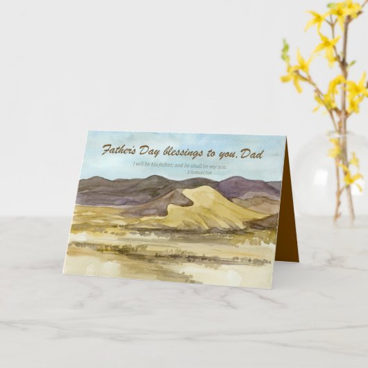 Carte Happy Father's Day Dad Blessings Bible Scripture (Fleur jaune)