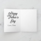 Carte Happy father's day gray name love best Daddy ever  (Intérieur)