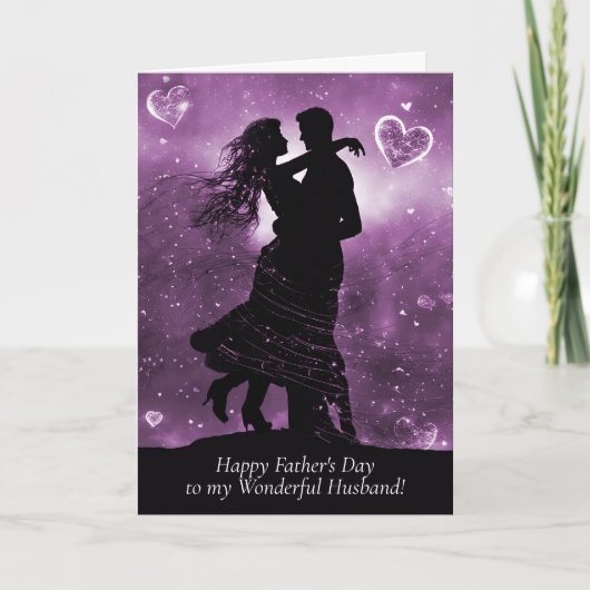 Carte Happy Fathers Day Husband Romantic Couple  (Devant)