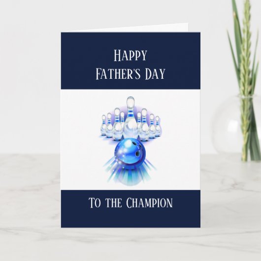 Carte Happy Fête des pères Bowling Bowl (Devant)