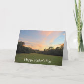 Carte Happy Fête des pères Golf Course Coucher de soleil (Devant)