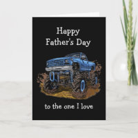 Happy Fête des pères Husband 4x4 Monster Truck