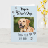 Carte Happy Fête des pères Photo Chien Chat Animaux de c (Fleur jaune)