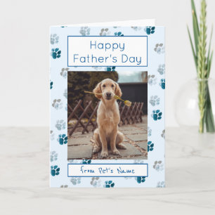 Carte Happy Fête des pères Photo Chien Chat Animaux Empr
