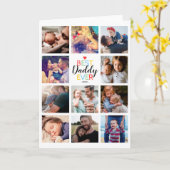 Carte Happy Fête des pères Photo Collage (Fleur jaune)