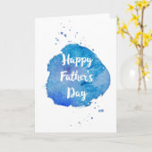 Carte Happy Fête des pères|Watercolor Splash (Fleur jaune)