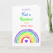 Carte Happy Find a Rainbow Day | April 3rd  (Devant)