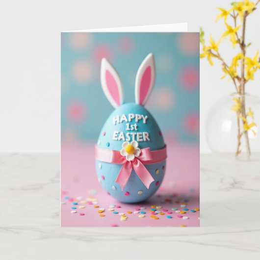 Carte Happy First Easter Egg Card (Fleur jaune)