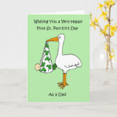 Carte Happy First St. Patrick's Day as a Dad (Fleur jaune)