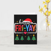 Carte Happy Fri-yay Christmas Teacher Festive Holiday Sc (Fleur jaune)