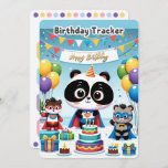 Carte Happy Friends' Birthday Tracker<br><div class="desc">Faites de chaque anniversaire inoubliable avec notre adorable carte "Happy Friends' Birthday Tracker" ! Parfait pour vos petits pour garder trace des journées spéciales de tous leurs amis. 📅 Caractéristiques ✨ : 🐻 ‍ design joli et coloré, avec un panda gai et une variété d'amis animaux. 📆 format de calendrier...</div>