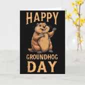 Carte Happy Groundhog Day _1  (Fleur jaune)